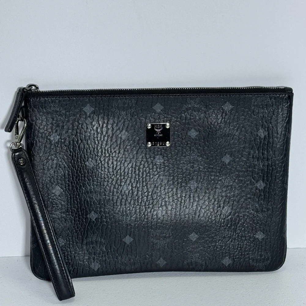MCM Black Wristlet Clutch